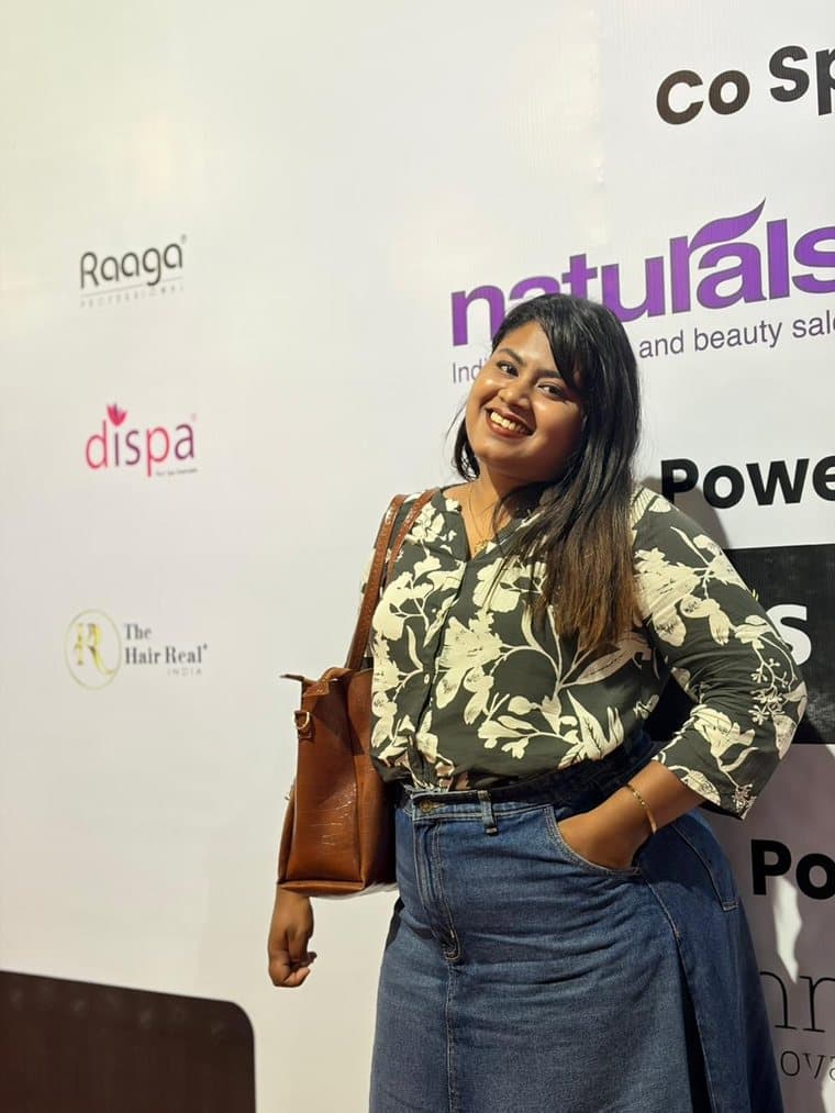 Sandhiya Srinivasan at a beauty industry event